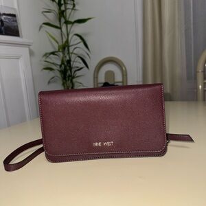 Nine West Dark Red Wristlet Clutch